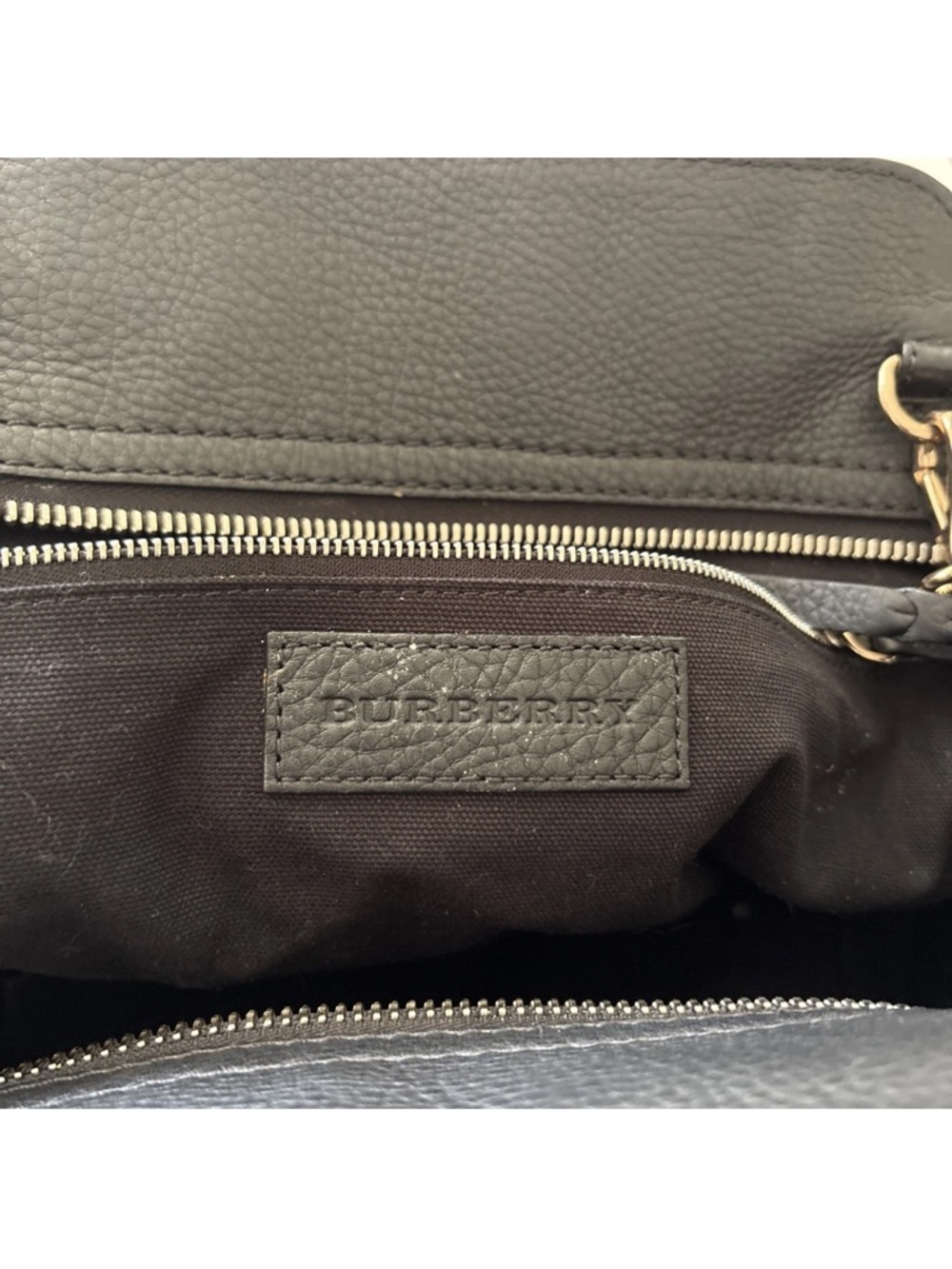 Burberry Black Leather House Check Medium Harcourt Tote Bag - Picture 14 of 17